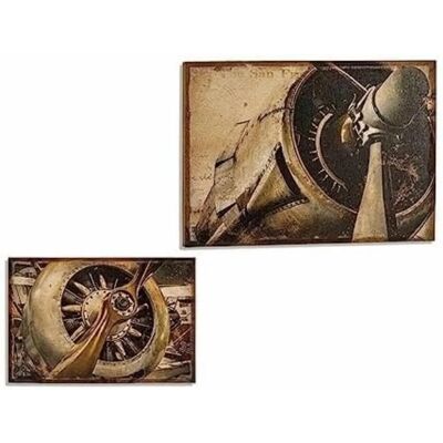 Gift Decor Lienzo Avión - 4 Unidades - 90x3x60cm - Decoración de Pared Gift Decor Lienzo Avión - 4 Unidades - 90x3x60cm - Decoración de Pared
