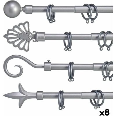 Gardinstång Utvidgbar Silver Järn 5 x 122 x 5 cm (8 Enheter) Gardinstång Utvidgbar Silver Järn 5 x 122 x 5 cm (8 Enheter)