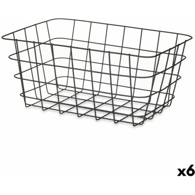 Panier Rectangulaire en Métal Noir Kinvara W579K-M - Panier - Publicité Panier Rectangulaire en Métal Noir Kinvara W579K-M - Panier - Publicité