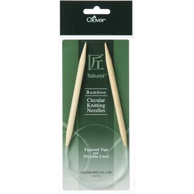 Clover Takumi Rundstricknadel Bambus 40cm 10mm - Stricknadel Clover Takumi Rundstricknadel Bambus 40cm 10mm - Stricknadel