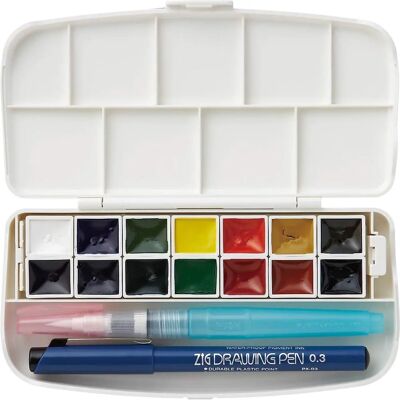 Zig Transparent Watercolor - 14 färgers akvarellset Zig Transparent Watercolor - 14 färgers akvarellset