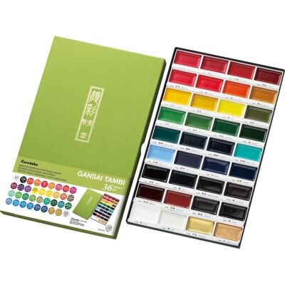 Kuretake Gansai Tambi 36 Colour Set - Watercolor Set Kuretake Gansai Tambi 36 Colour Set - Watercolor Set