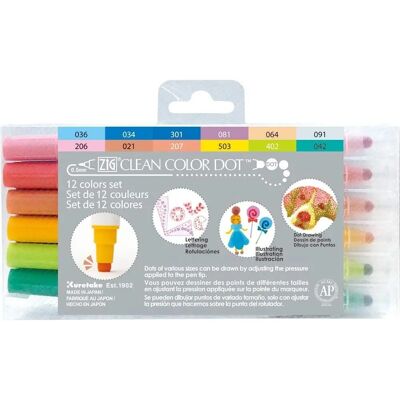 Zig Twin-tip Marker 12 Color Set - Markers Zig Twin-tip Marker 12 Color Set - Markers