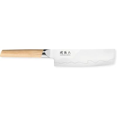 Kai MGC-0428 Couteau Nakiri Composite Marron Clair - Couteau de Cuisine Kai MGC-0428 Couteau Nakiri Composite Marron Clair - Couteau de Cuisine