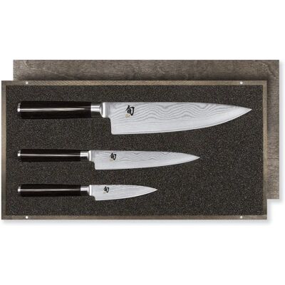 Kai Shun KADMS-300 3-delt knivsett - Profesjonelle Damascoblad Kai Shun KADMS-300 3-delt knivsett - Profesjonelle Damascoblad