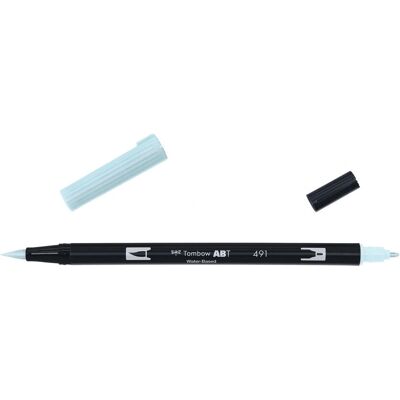 Dwukolorowy Marker z Piórkiem Jasnoniebieski - Tombow Dwukolorowy Marker z Piórkiem Jasnoniebieski - Tombow