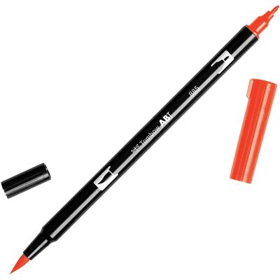 Tombow - ABT Dvojitá Štětka - Teplá Červená - Štětec, Fine Tip Tombow - ABT Dvojitá Štětka - Teplá Červená - Štětec, Fine Tip