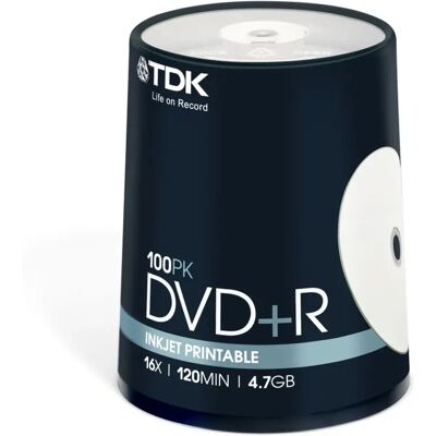 TDK 100 x DVD+R 4,7GB - Optische Speichermedien TDK 100 x DVD+R 4,7GB - Optische Speichermedien