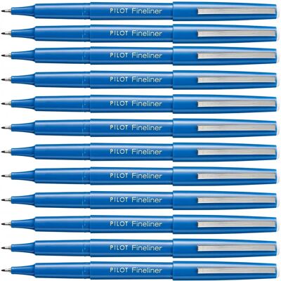 Pilot SW-PP Fineliner - Blauw - Sneldrogend, 12 Stuks Pilot SW-PP Fineliner - Blauw - Sneldrogend, 12 Stuks