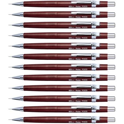 Pentel P203 0,3mm Mechanikus Ceruza - Barna - 12 Db Pentel P203 0,3mm Mechanikus Ceruza - Barna - 12 Db