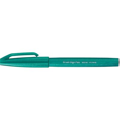 Pentel Turquoise Brush Sign Felt Pen - 10 pcs Pentel Turquoise Brush Sign Felt Pen - 10 pcs