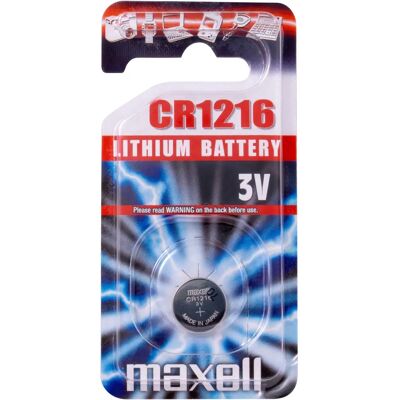 Maxell CR1216 litium-mangandioxid batteri - Batteri Maxell CR1216 litium-mangandioxid batteri - Batteri