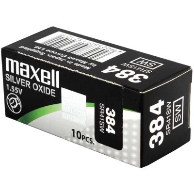 Maxell 384 SR41SW Silver Oxide Klockbatteri - Japan Maxell 384 SR41SW Silver Oxide Klockbatteri - Japan