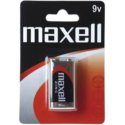Pile zinc 9V Maxell - Batterie - Publicité Pile zinc 9V Maxell - Batterie - Publicité
