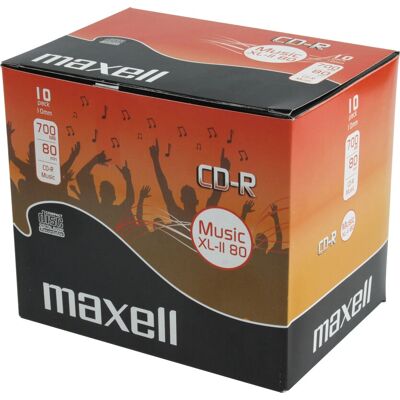 Maxell MAX-CRA80JC - 80 min, 700MB CD-R Disques - Enregistrement musical Maxell MAX-CRA80JC - 80 min, 700MB CD-R Disques - Enregistrement musical