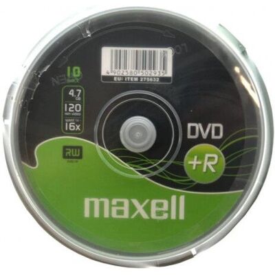 Maxell M160 4,7GB DVD+R - 10 pièces Maxell M160 4,7GB DVD+R - 10 pièces