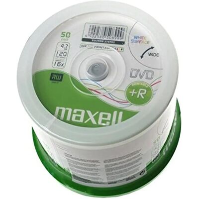 Maxell DVD+R 4,7GB 50 stuks - Betrouwbare gegevensopslag Maxell DVD+R 4,7GB 50 stuks - Betrouwbare gegevensopslag