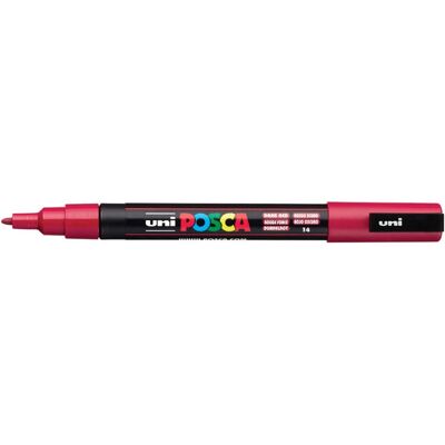 Pennarello Acrilico Uni Posca - Rosso Scuro - Pennarello per Superfici Pennarello Acrilico Uni Posca - Rosso Scuro - Pennarello per Superfici