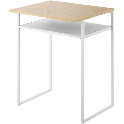 Yamazaki YA01487 Escritorio - Estantería extensible, Diseño minimalista, Blanco - Escritorio Yamazaki YA01487 Escritorio - Estantería extensible, Diseño minimalista, Blanco - Escritorio