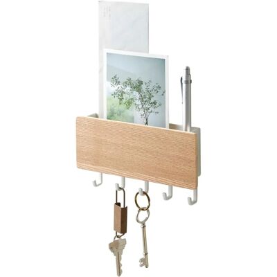 Yamazaki Rin Wand Schlüsselhalter - 5 Haken, Magnetisch, Weiß Yamazaki Rin Wand Schlüsselhalter - 5 Haken, Magnetisch, Weiß