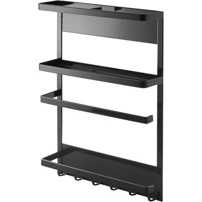 Yamazaki Black Magnetic Refrigerator Side Rack - Support Yamazaki Black Magnetic Refrigerator Side Rack - Support