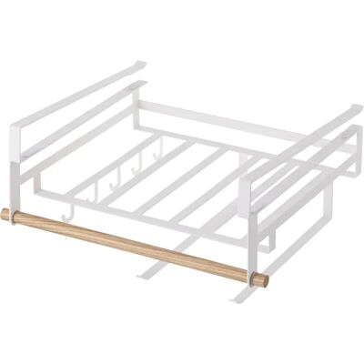 Yamazaki Under-Shelf Multifunctional Kitchen Rack - White Yamazaki Under-Shelf Multifunctional Kitchen Rack - White