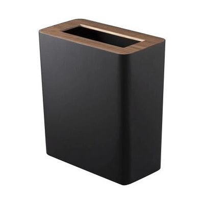 Yamazaki Rin Mülleimer - Rechteckig Stahl & Holz - 10L Yamazaki Rin Mülleimer - Rechteckig Stahl & Holz - 10L