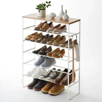 Yamazaki 3369 White Shoe Rack - Six Tiers Minimalist Yamazaki 3369 White Shoe Rack - Six Tiers Minimalist
