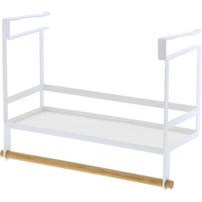 Yamazaki Wall-mounted Spice Rack and Towel Holder - Kitchen Support Yamazaki Wall-mounted Spice Rack and Towel Holder - Kitchen Support