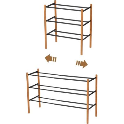 YAMAZAKI Schuhschrank Ausziehbar - 3 Ebenen - Schwarz - Schuhe Aufbewahrung YAMAZAKI Schuhschrank Ausziehbar - 3 Ebenen - Schwarz - Schuhe Aufbewahrung
