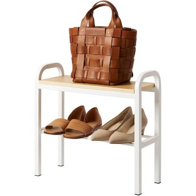 Yamazaki Weißes Holzschuhregal - Tower - Schuhorganizer Yamazaki Weißes Holzschuhregal - Tower - Schuhorganizer