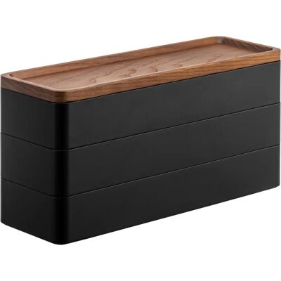 Organisateur de Bijoux Yamazaki Noir - Design à 3 Niveaux Organisateur de Bijoux Yamazaki Noir - Design à 3 Niveaux