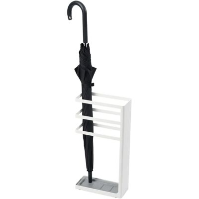 Yamazaki Porte-parapluie Mince Blanc - Porte-parapluie Yamazaki Porte-parapluie Mince Blanc - Porte-parapluie