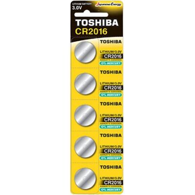 Pilha Toshiba CR2016 - Pilha de lítio descartável para uso doméstico Pilha Toshiba CR2016 - Pilha de lítio descartável para uso doméstico