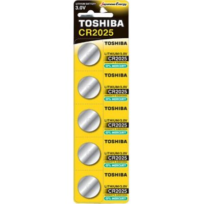 Toshiba CR2025 Modelo - Batería de Litio para Hogar - Pack de 5 Toshiba CR2025 Modelo - Batería de Litio para Hogar - Pack de 5