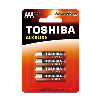Bateria doméstica Toshiba LR03GCA BP-4C AAA Alcalina Bateria doméstica Toshiba LR03GCA BP-4C AAA Alcalina