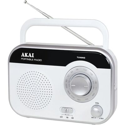 Akai PR003A-410W Přenosné Analogové Rádio - AM/FM Akai PR003A-410W Přenosné Analogové Rádio - AM/FM