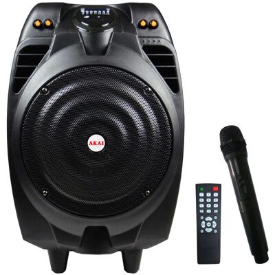 Akai SS023A-X10 Tragbarer Bluetooth-Party-Lautsprecher - Schwarz - 50 W Akai SS023A-X10 Tragbarer Bluetooth-Party-Lautsprecher - Schwarz - 50 W