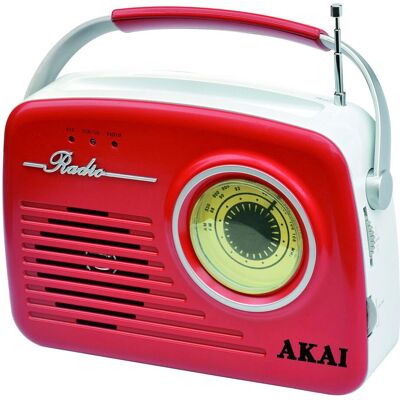 Akai APR-11RRED Tragbares Analogradio - FM/AM, Bluetooth Akai APR-11RRED Tragbares Analogradio - FM/AM, Bluetooth