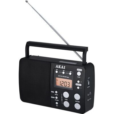Akai APR-200 Přenosné digitální rádio - FM, AM, SW - Černé Akai APR-200 Přenosné digitální rádio - FM, AM, SW - Černé