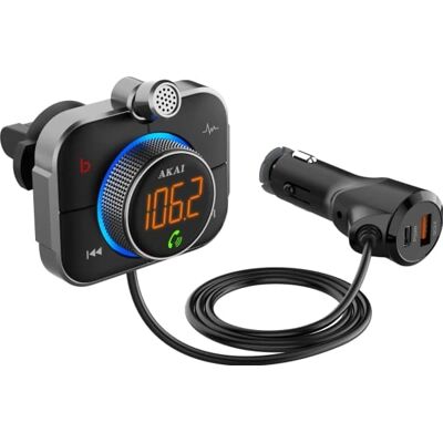Akai FMT-95BT FM-Sender mit Bluetooth & Schnellladung Akai FMT-95BT FM-Sender mit Bluetooth & Schnellladung