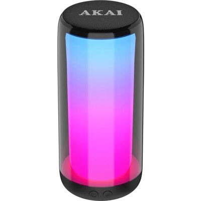 Akai CS2 GLOW Tragbarer Bluetooth-Lautsprecher - 10W, LED, Micro SD Akai CS2 GLOW Tragbarer Bluetooth-Lautsprecher - 10W, LED, Micro SD