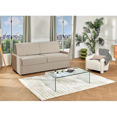 Vente-unique Beiges Schlafsofa - 3 Sitze - Hochdichte Schaumstoff - Europa Vente-unique Beiges Schlafsofa - 3 Sitze - Hochdichte Schaumstoff - Europa