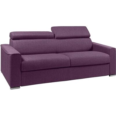 Vente-unique Schlafsofa VIZIR - 4 Sitze, Violett, Schnelles Öffnungsystem Vente-unique Schlafsofa VIZIR - 4 Sitze, Violett, Schnelles Öffnungsystem