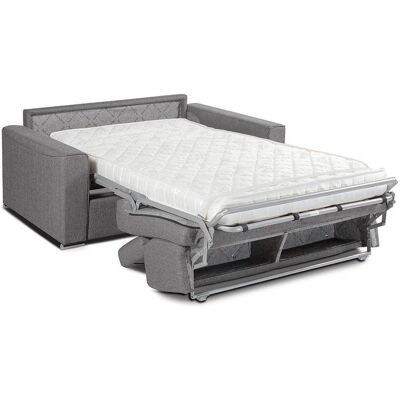 Canapé-lit beige Vente-unique 2 places - Conversion rapide, matelas 120cm - Publicité Canapé-lit beige Vente-unique 2 places - Conversion rapide, matelas 120cm - Publicité