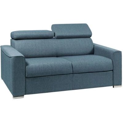 Canapé-Lit Vente-unique Bleu 2 Places - Ouverture Rapide - Matelas 14cm - Publicité Canapé-Lit Vente-unique Bleu 2 Places - Ouverture Rapide - Matelas 14cm - Publicité