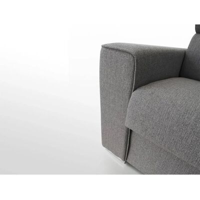 Canapé-Lit Vente-unique 3 Places Gris - Ouverture Rapide - Matelas 140cm - Publicité Canapé-Lit Vente-unique 3 Places Gris - Ouverture Rapide - Matelas 140cm - Publicité