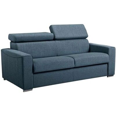 Canapé-Lit Dunlopillo VIZIR 3 Places - Bleu - Matelas 140cm - Publicité Canapé-Lit Dunlopillo VIZIR 3 Places - Bleu - Matelas 140cm - Publicité