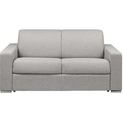 Canapé-Lit Vente-unique 2 Places - Gris - Sommier de 120cm - Matelas à Mémoire de Forme - Publicité Canapé-Lit Vente-unique 2 Places - Gris - Sommier de 120cm - Matelas à Mémoire de Forme - Publicité