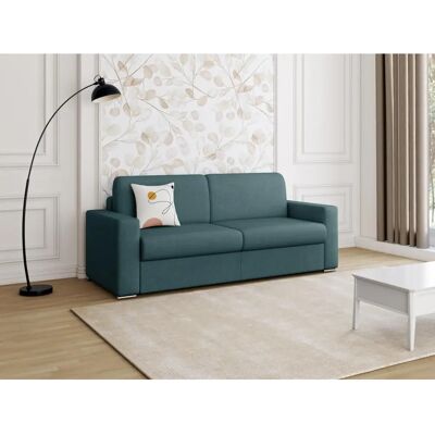 Vente-unique - Canapé convertible 4 places ouverture rapide bleu 160cm matelas - Publicité Vente-unique - Canapé convertible 4 places ouverture rapide bleu 160cm matelas - Publicité